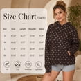 thumbnail image 4 of Wrongduck Polka Dot Hooded Sweatshirt for Women, Relaxed Graphic Print Fleece Pullover with Pocket for Fall and Winter, 4 of 12