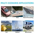 thumbnail image 2 of 100W 18V Flexible Solar Panel Monocrystalline,DFITO Semi-Flexible ETFE Lightweight with MC4 for RV Marine Boat Camper Van Trailer Off-Grid Power,1Pack, 2 of 8