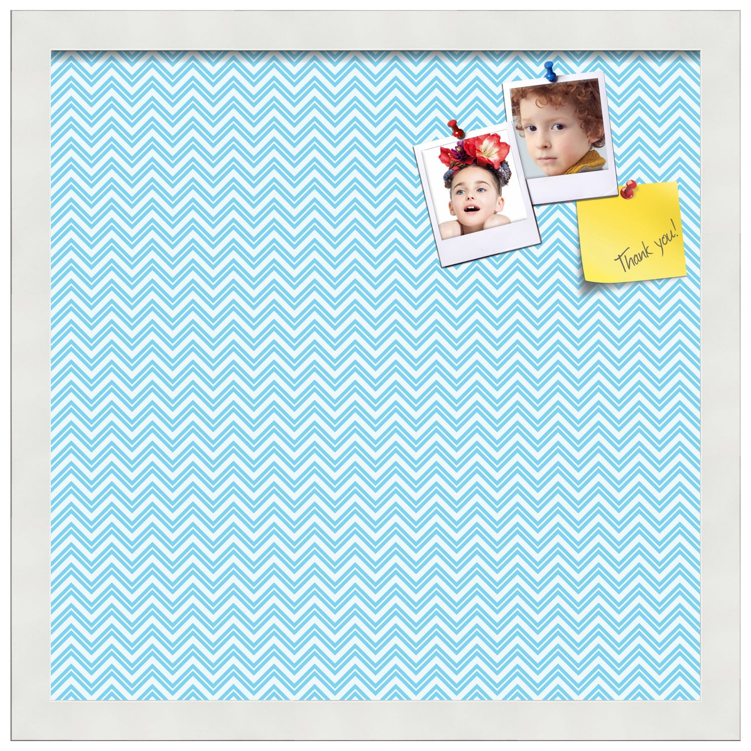 PinPix ArtToFrames 14x14 Custom Cork Bulletin Board    Poster Board Has a Fabric Style Canvas Finish, Framed in Satin White Frame (PinPix-247)
