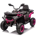 thumbnail image 5 of Sunnyfree 800W 24 Volt Ride on Toys, Kids 4 Wheeler ATV with Remote Control, 4x4 Quad Vehicle for Girls 3-8 with Bluetooth Music, 3 Speeds, Spring Suspension, Pink, 5 of 7