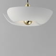 thumbnail image 3 of Poppy 1 - Light White And Satin Brass Multi Color - LED Aluminum And Steel Pendant Light, 3 of 5