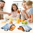thumbnail image 7 of Haosy 3 Pack Reusable Ziploc Bags BPA Free Healthy Food Storage Bag Leakproof Sandwich Snack Freezer Bags Dolphin in Glowy Sea, 7 of 7