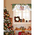 thumbnail image 4 of Merry Christmas Gnome Tie Up Valances Curtain, Colored Ball Green Pine Tree Winter Adjustable Rod Pocket Short Window Treatment Tie Up Curtains Valances for Kitchen Living Room Bathroom 42x12 In, 4 of 9