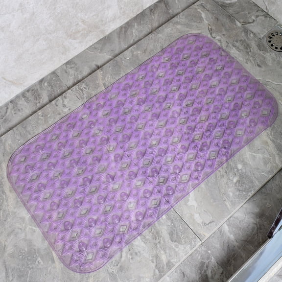 28x15 Bathtub Mats Non-Slip PVC Massage Bath Tub Mat Mildew Resistant Anti-Bacterial Shower Mat with Suction Cups Machine Washable