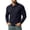 Navy, variant on CQONEPT Dress Button Down Shirt for Men Business Casual Corduroy Shirts Lapel Top Fitted Workout Sweatshirts Golf Tees Black M