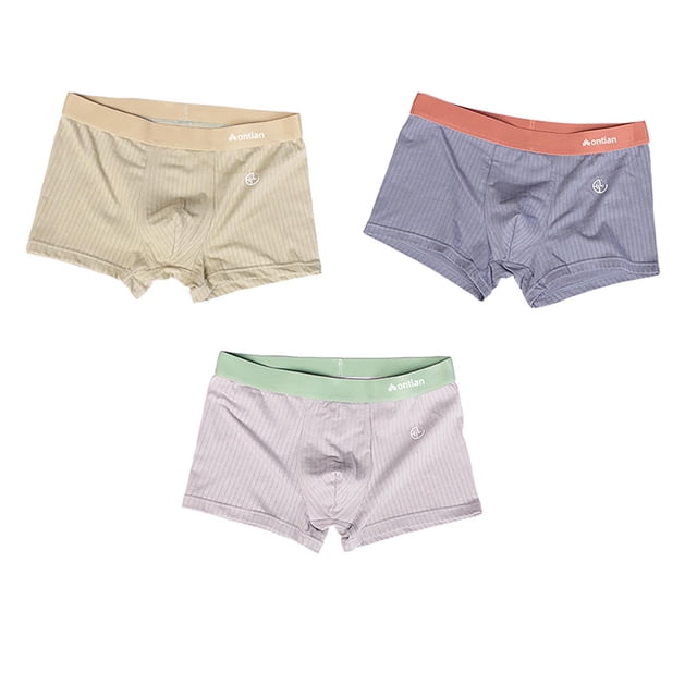 Ropa Interior Transpirable para Hombres Ropa Interior Plana de Color Sólido Poliéster, de Moda Y Cómoda para Actividades de Fitness Y Ocio