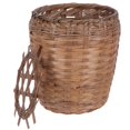 thumbnail image 4 of Wicker Trash Basket for Home Light Brown Wood Material Versatile Storage with Lid 12.5 inches Diameter, 4 of 5