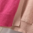 thumbnail image 5 of Arlun Women's Open Front Cropped Cardigan Sweaters Colorful Long Sleeve Knit Tops Soft Comfortable Trendy Color Block Lantern Sleeves Short Cardigans Outwear Red XL, 5 of 8