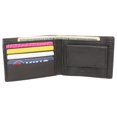 thumbnail image 2 of Marshal Soft Leather Kids Slim Thin Coin Pouch Bifold Wallet Brown, 2 of 7