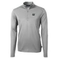 thumbnail image 2 of Men's Cutter & Buck Gray Cal Bears Big & Tall Virtue Eco Pique Recycled Quarter-Zip Pullover Top, 2 of 3
