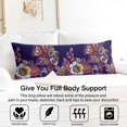 thumbnail image 3 of Paisley Long Body Pillow Cover - Vintage Bohemian Floral Print, Soft & Breathable Ethnic Fabric, Hidden Zipper, 20"x54" - Elegant Home Decor Gift for Side Sleepers & Pregnancy Support, 3 of 7