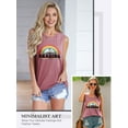 thumbnail image 2 of ZXSXSY Reading Tank Tops for Women Cute Book Lover Teacher T-Shirts Rainbow Sleeveless Tee Tops, 2 of 7