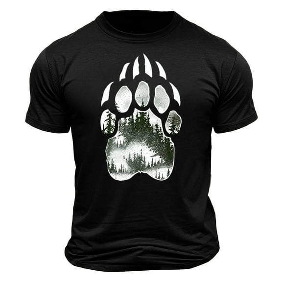 ZQUUVOU Men's T-Shirt Casual Short Sleeve Print Crew Neck Shirt (A-Black,XL)