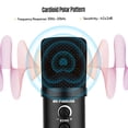 thumbnail image 2 of Riwcyla USB Condenser Microphone Computer Mic Kit with Desktop Metal Tripod Stand Windscreen USB Cable for Recording Live Streaming Online Singing Meeting Teaching, 2 of 6
