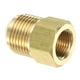 thumbnail image 1 of Adaptador reductor de conector de flare hembra de 3/8'' x flare macho de 5/8'' de Uxcell, tono de latón, 1 of 7