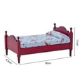 thumbnail image 6 of Grandest Birch Simulated Single Bed Exquisite Accessories Wooden 1/12 Scale Miniature Dollhouse Single Bed for Scene Props Miniatu, 6 of 8