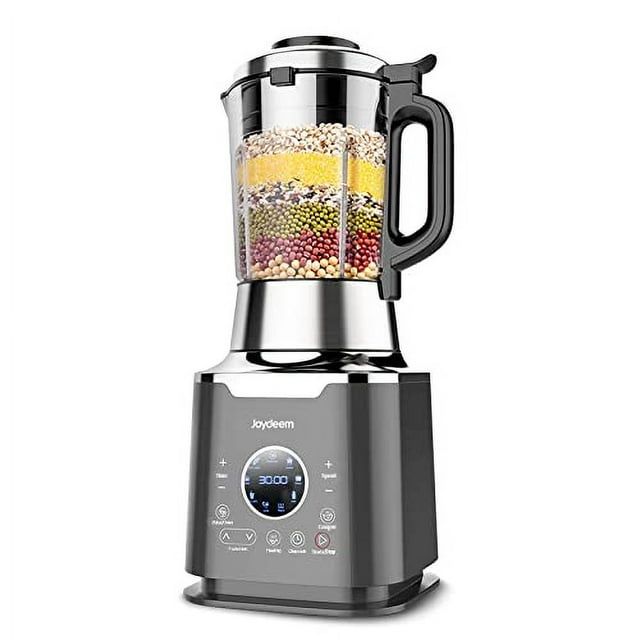 Joydeem Cooking Blender JD-D16, licuadora fría y caliente para leche y jugo de soja, máquina para hacer sopa con olla para guisar, 1,75 L (59 oz), 1200 W, negra