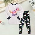 thumbnail image 2 of Hessimy Toddler Boys Girls Summer Cute Cartoon Print 2Pcs Thermal Underwear Warm Spring Clothes Set, Summer Thermal Wear(Light Gray,2-3 Years), 2 of 5