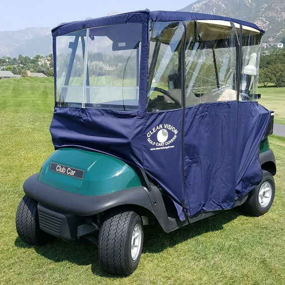 Clear Vision Golf Cart Cover - Navy