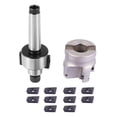 thumbnail image 1 of MT2 M10&50mm Face End Mill Cutter+10 pcs APMT1604 Carbide Insert Wrench CNC,Silver, 1 of 8