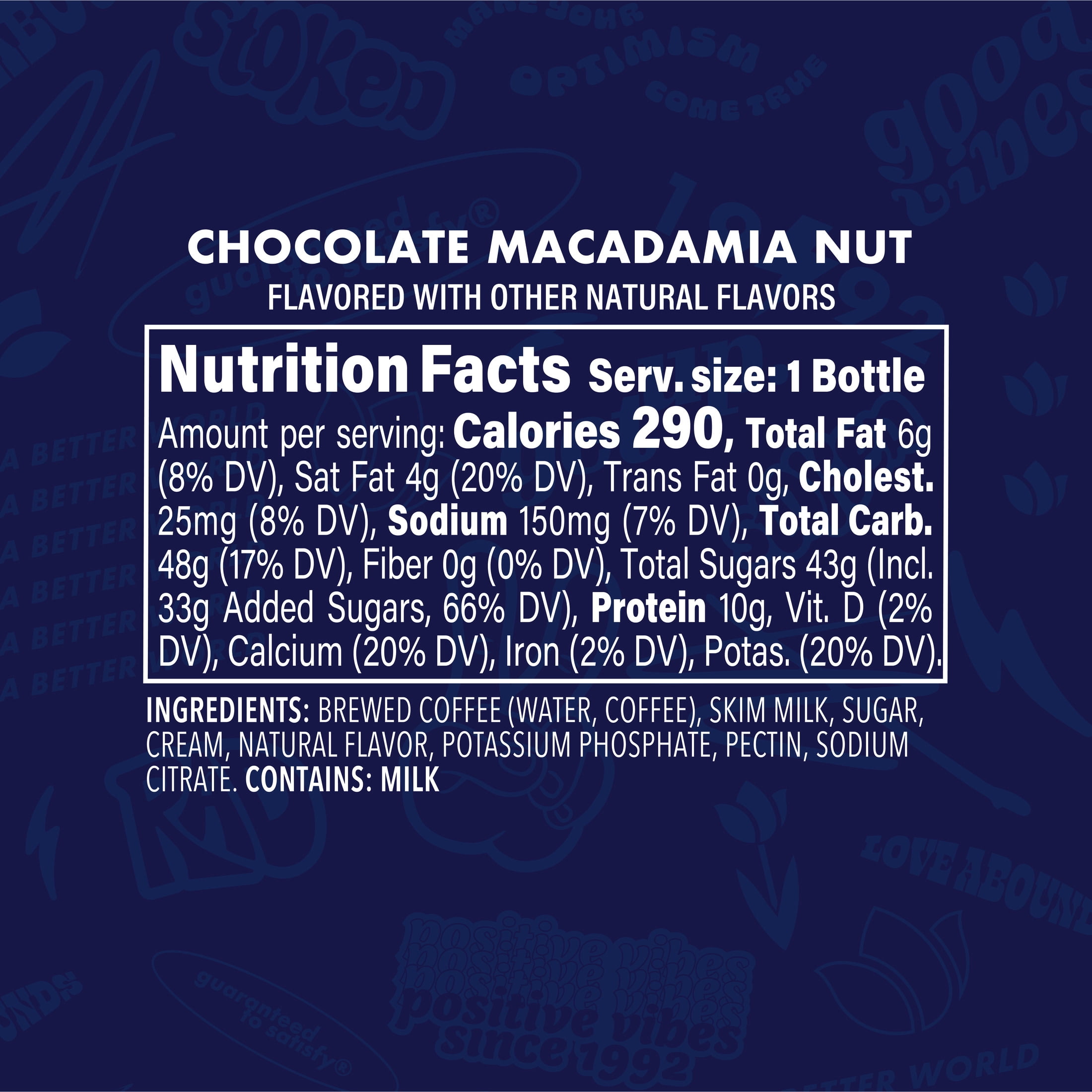 (2 pack) Dutch Bros® Chocolate Macadamia Nut Iced Latte, Inspired by Annihilator®, 13.7 fl oz Bottle