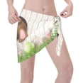 thumbnail image 3 of Disketp Brown Bunny Bottom And Easter Eggs Women Swimsuit Cover Up Short Chiffon Summer Beach Sarong Bikini Wrap Skirt Bathing Suit, 3 of 7