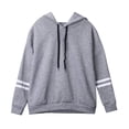 thumbnail image 1 of Womens Patchwork Pullover Hoodies Drawstring Long Sleeve Hooded Sweatshirts Blouses Tops, 1 of 6