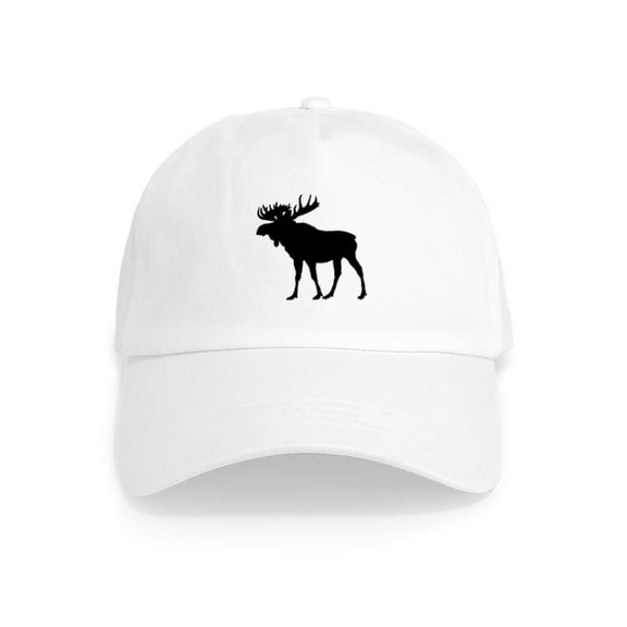 CafePress - Moose: Black Cap - Adjustable 100% Brushed Unisex Casual Cotton Baseball Cap, Beige, 1