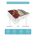 thumbnail image 5 of Quilts Twin Size, Red Marble Soft Comforter Bedding Set for Bed, Grey Gold Texture Vintage Farmhouse Art Lightweight Quilted Bedspread with Pillow Cover(2 Pieces) for All Season, 68x86 Inch, 5 of 6