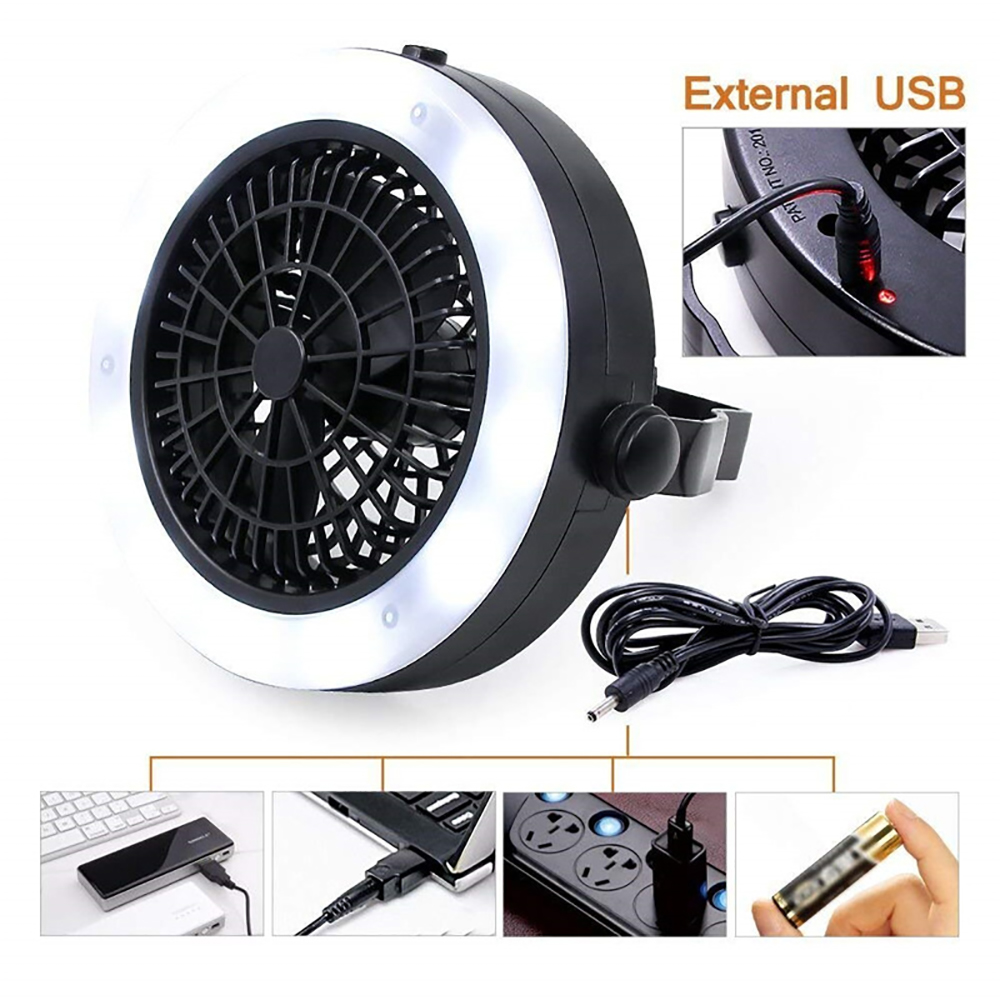 Zeeyh New Camping Fan Light 18Led Multifunctional Tent Fan Light