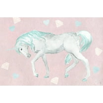 Marmont Hill Green Pastel Unicorn Canvas Wall Art