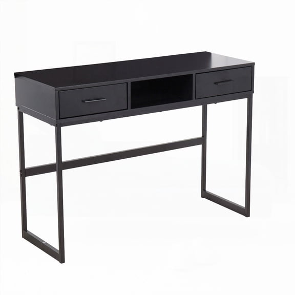 LumiSource's Franklin Console Table - Black Metal and Black Wood for Your Space
