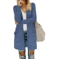 thumbnail image 1 of MISFAY Women's Cardigans Long Sleeve with Pockets - Open Front Lightweight Cardigan, 1 of 5