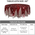 thumbnail image 3 of Christmas Round Tablecloth for Kitchen Dining, 60Inch Red White Xmas Trees Wood Board Table Cloth, Winter Snowflakes Fabric Non-Slip Table Cover for Holiday New Year Picnic Decor, 3 of 6