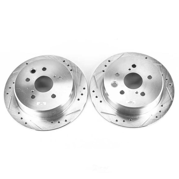 Power Stop Rear Pair of Drilled and Slotted Brake Rotors JBR1151XPR