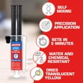 thumbnail image 5 of Loctite Epoxi Mezcla Instantánea de 5 Minutos, Pack de 1, Jeringa Transparente de 0,47 Fl Oz, 5 of 5