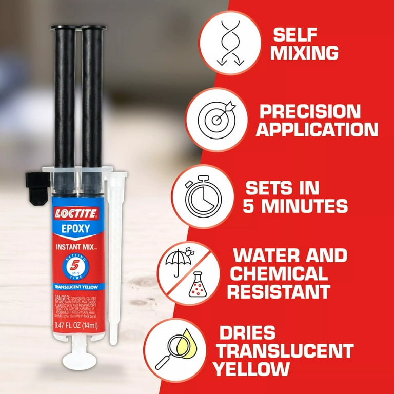 Instant Mix Epoxy, 0.47 oz, Dries Clear Instant Mix Epoxy, 0.47 oz, Dries Clear