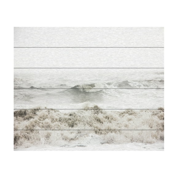Design Fabrikken 'Breaking Waves Fabrikken' Wood Slat Art 18x22