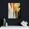 thumbnail image 4 of PIKWEEK Orange Abstract Canvas Wall Art Orange and Gray Painting Abstract Orange Black Gold Wall Art for Living Room Decor Red Abstract Art Prints Orange Abstract Pictures for Wall Decor, 4 of 4
