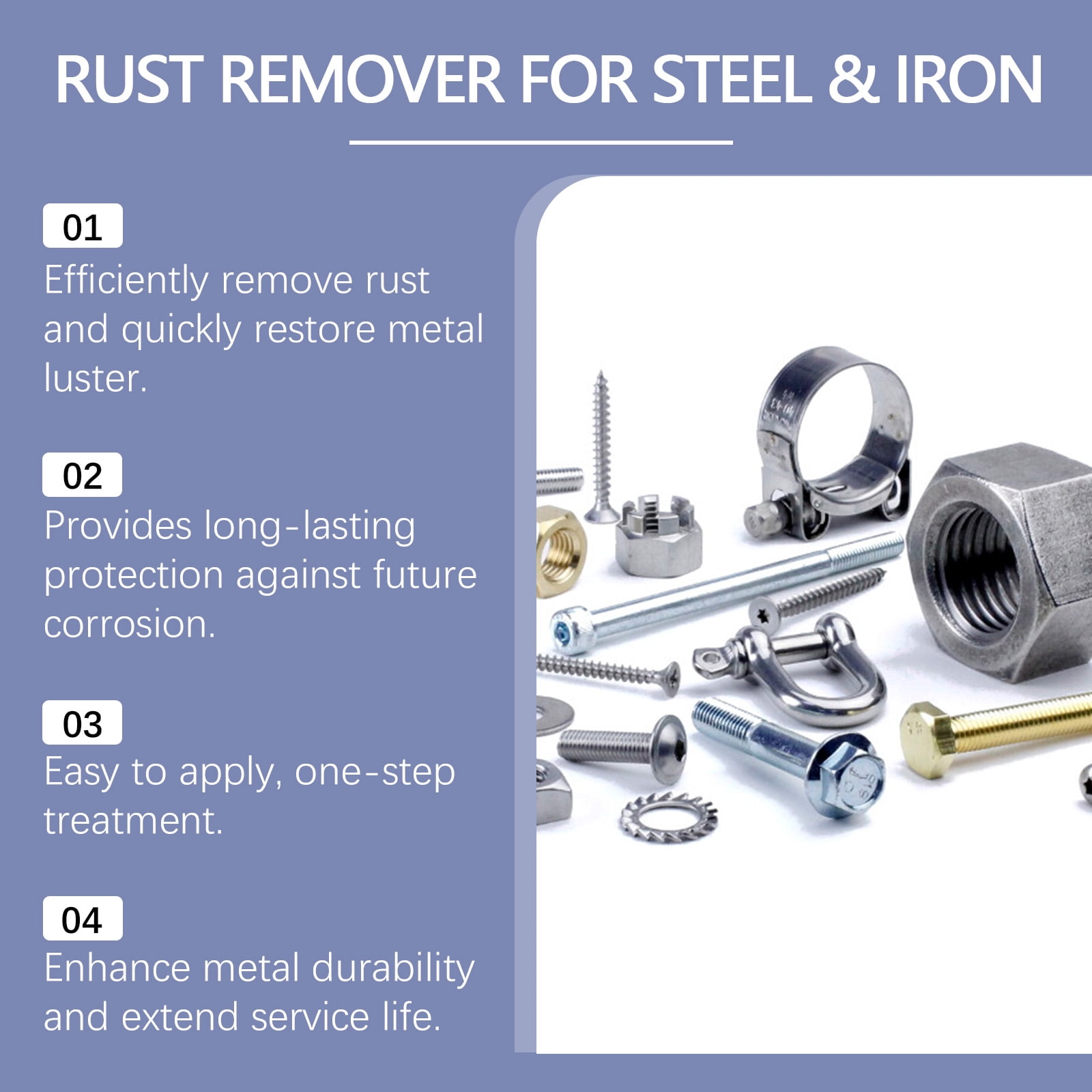 Alvantor Rust Remover Spray for Stainless Steel, Outdoor Decor & Kitchen Utensils, 4 fl. oz