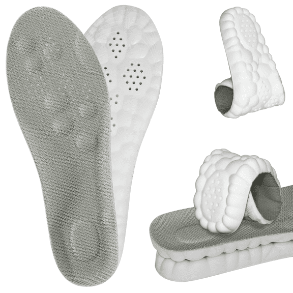 2026 New 4D Cloud Insoles for Men Women,Super Soft Memory Foam Insoles with Arch Surpport & Cushioned Comfort Fits All Shoe Types