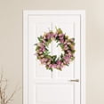 thumbnail image 3 of Guirnalda de rosas de imitación 7.87-17.72 pulgadas "Hojas artificiales para celebración de bodas de ventana de pared col Morado cro Baoblaze Corona de puerta principal, 3 of 7
