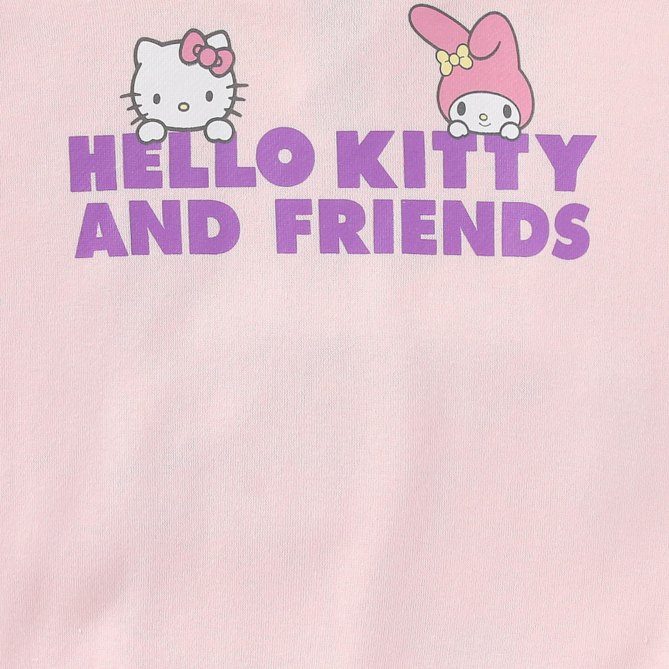 Hello Kitty Sanrio French Terry Sweatshirt and Skort Skirt Set (Girls), 2 Piece Set, Sizes 4-12