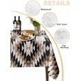 thumbnail image 5 of Brown Aztecs Rectangle Tablecloth, Abstract Southwest Geometric Vintage Tribal Waterproof & StainResistant Tablecloth, Washable Oil-proof Table Cover for Dining/Party/Wedding/Camping/Buffet 54x108 In, 5 of 9