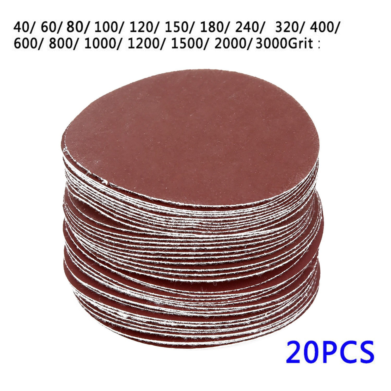 20pc 75mm 3" Round Sander Sheets 800 Grit Sanding Disc Pads Polishing Paper 