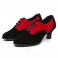 thumbnail image 4 of Chaussures Simples Antidérapantes d'Intérieur pour Femmes, Patchwork, Semelle Souple, Danse Latine, 4 of 9