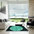 thumbnail image 7 of Ahgly Company Machine Washable Indoor Rectangle Transitional Deep Teal Green Area Rugs, 5' x 8', 7 of 7