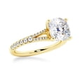 thumbnail image 5 of ESTE ORIGIN 2Ct Cushion Cut Lab-Grown Diamond Engagement Ring Set Split Shank Bridal Wedding Ring Set 14K Yellow Gold for Women US 10.5, 5 of 9