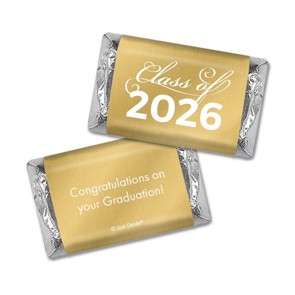102 Pcs Gold Graduation Candy Favors Class Of 2026 Wrapped Miniatures (1.8lb Bag)