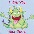 thumbnail image 2 of CafePress - Valentine Monster Infant Bodysuit - Baby Light Bodysuit, Size Newborn - 24 Months, 2 of 4